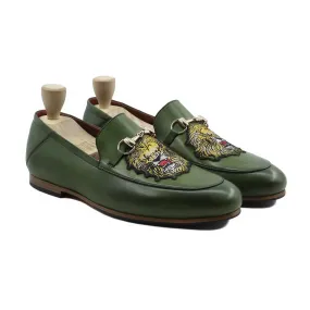 Senecio - Men's Green Calf Leather Loafer