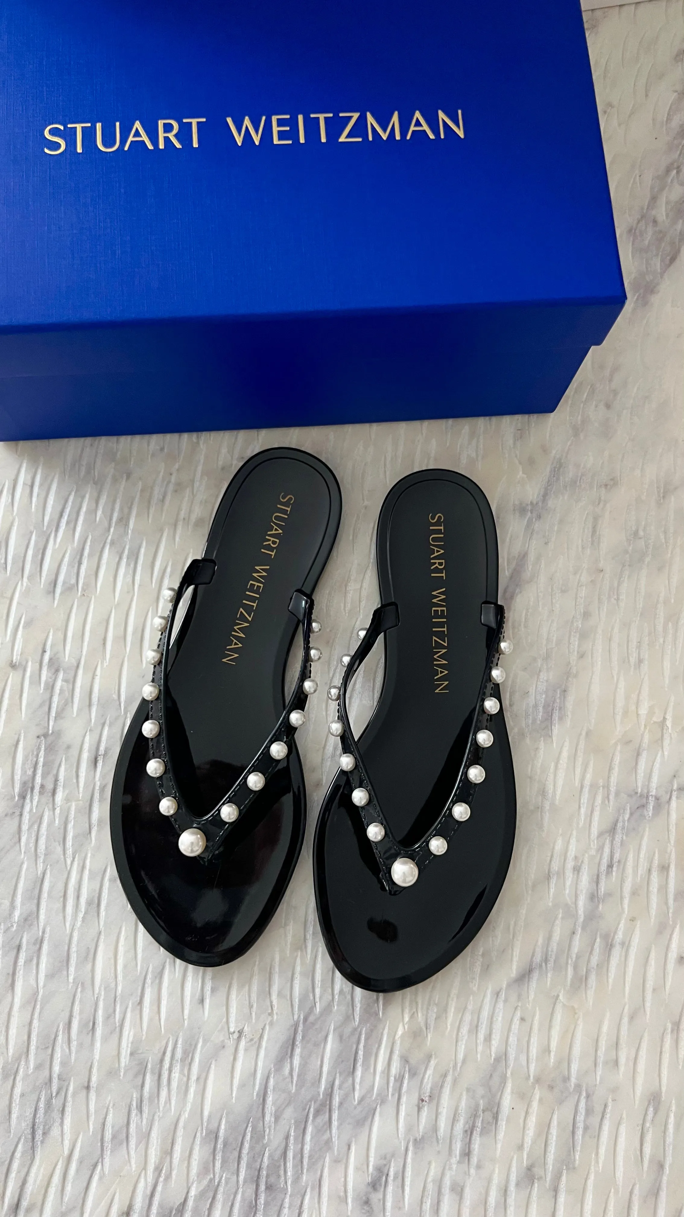 Stuart Weitzman Pearl Flip Flops