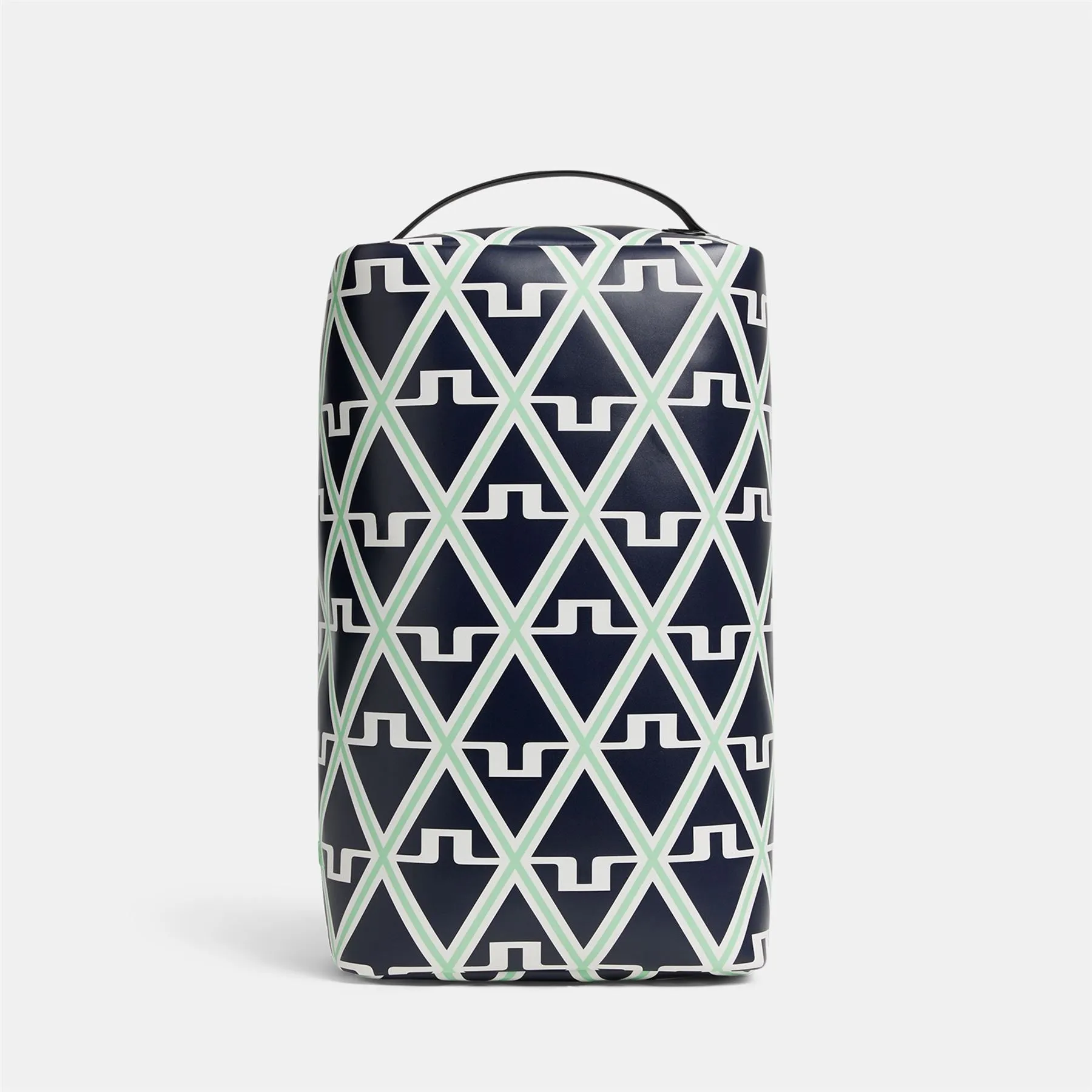 Synthetic Leather Printed Footwear Bag Geo JL Navy - SS24