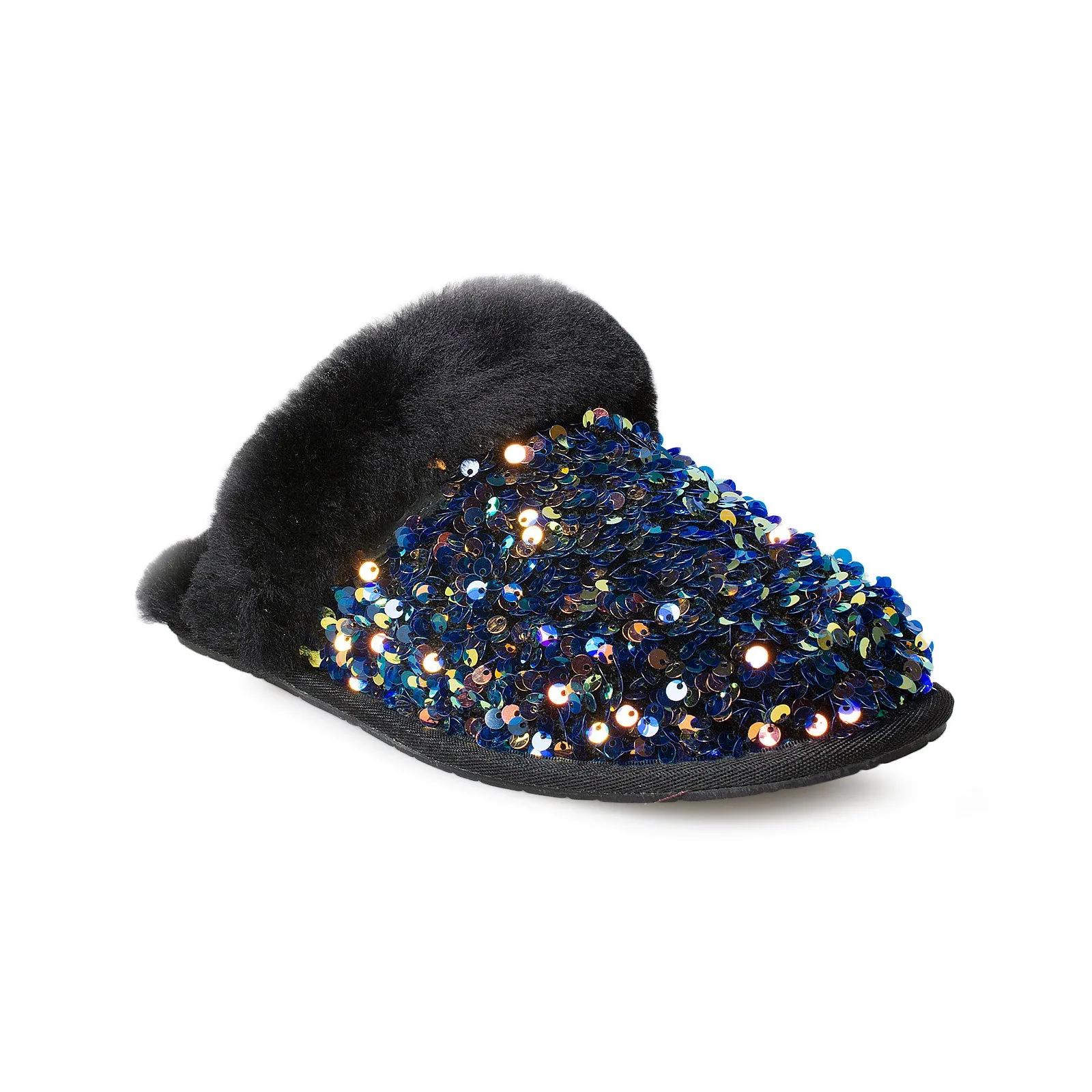 UGG Scuffette II Stellar Sequin Black Slippers - Women's