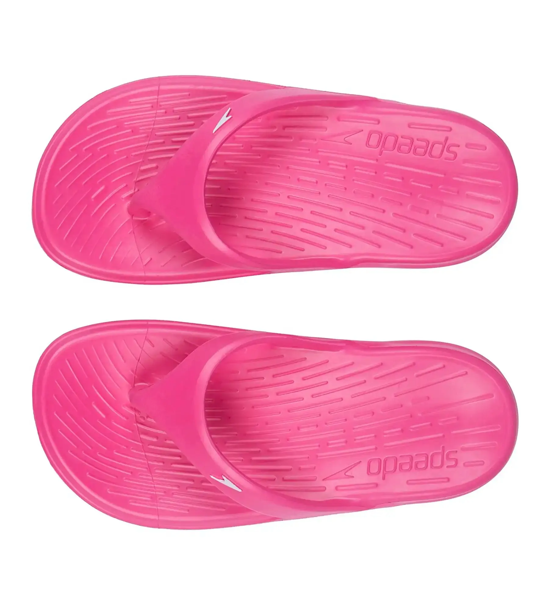 Unisex Junior's Single Colour Flip Flops - Electric Pink  & White