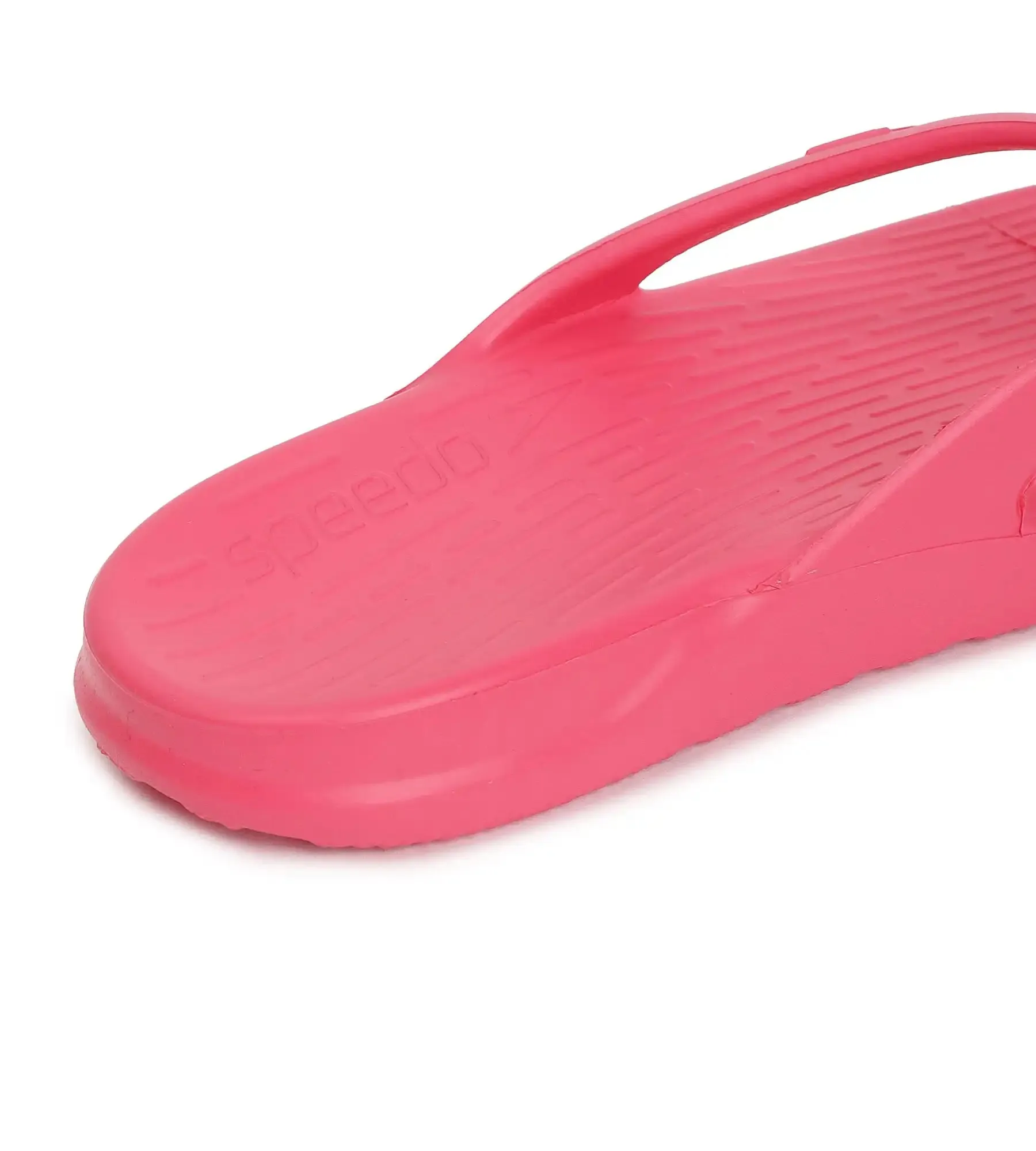 Unisex Junior's Single Colour Flip Flops - Raspberry Fill & White