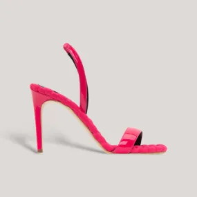 VIVIEN | Fuchsia Vegan Patent Slingback Sandals