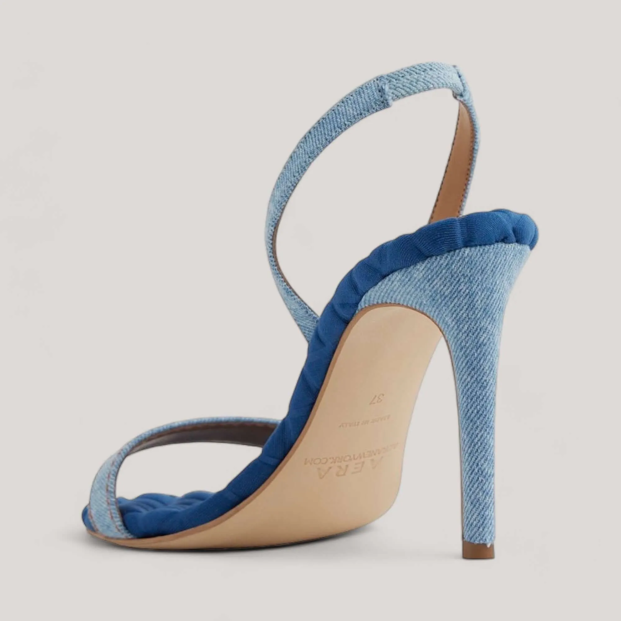 VIVIEN | Blue Denim - Slingback Sandals