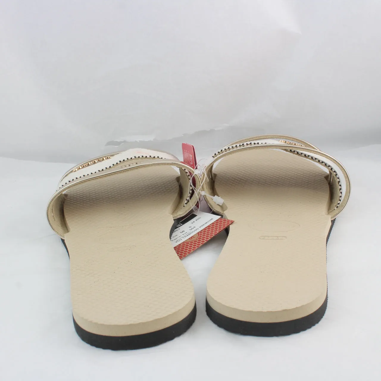 Womens Havaianas You Trancoso Premium Slides Sand Grey